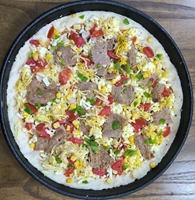 پیتزا ویژه کباب خانواده سه نفره